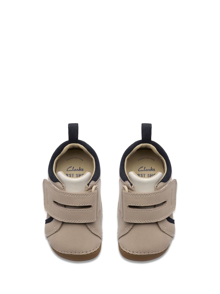 Clarks Natural Newborn Tiny Gleam Shoes - Image 1 of 6 Clarks Natural Newborn Tiny Gleam Shoes - Image 1 of 6