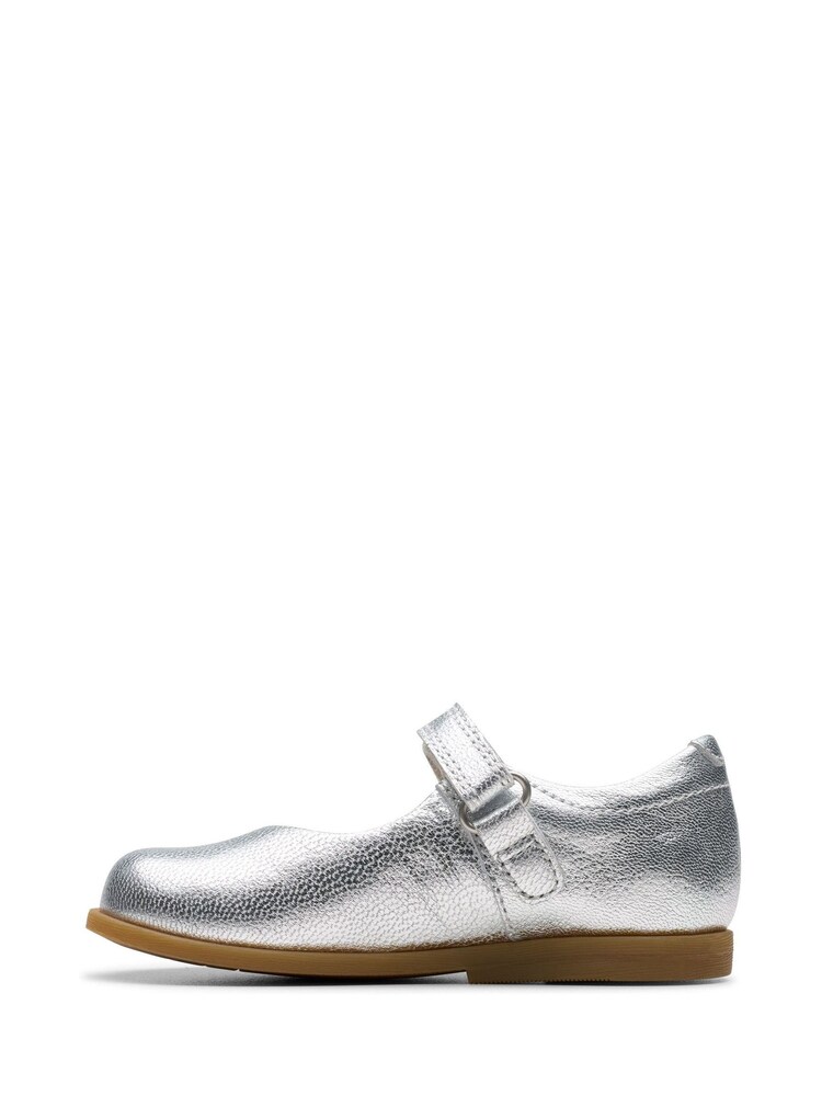 Clarks Silver Newborn Drew Tap Shoes - Image 2 of 7