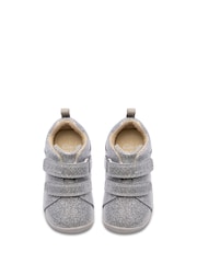 Clarks Silver Standard Fit (F) Leather First Walker Craft Toddler Shoes - Image 1 of 6