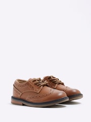 River Island Brown Boys Brogue Shoes - Image 2 of 5