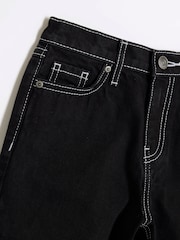 River Island Black Boys Carpenter 100% Cotton Shorts - Image 4 of 4