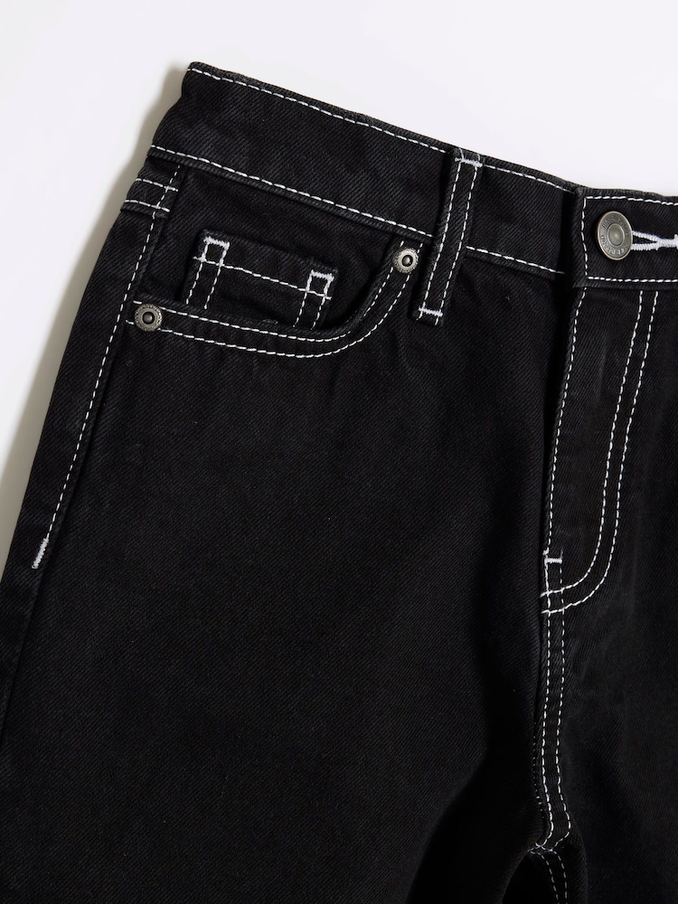 River Island Black Boys Carpenter 100% Cotton Shorts - Image 4 of 4