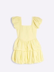 River Island Yellow Girls Ballon Hem Dress - Image 1 of 4