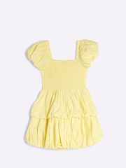 River Island Yellow Girls Ballon Hem Dress - Image 2 of 4