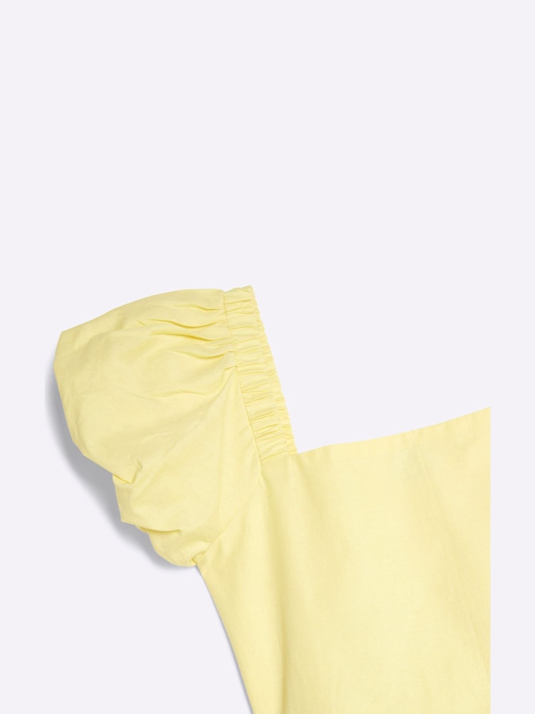 River Island Yellow Girls Ballon Hem Dress - Image 4 of 4
