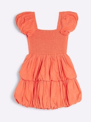 River Island Orange Girls Ballon Hem Dress - Image 2 of 4