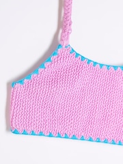 River Island Purple Girls Textured Shorts Bikini - Image 3 of 4