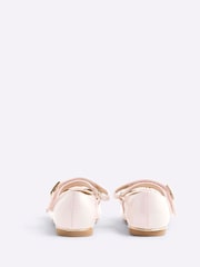 River Island Pink Girls Bow Ballet Shoes - Image 4 of 5