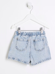 River Island Blue Denim Pleated 100% Cotton Skort - Image 2 of 4