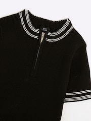 River Island Black Girls Tipped Zip Martini Dress - Image 3 of 3