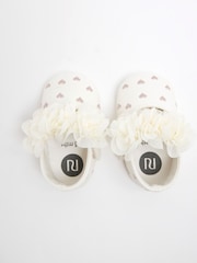 River Island Cream Baby Girls Ruched Ballet Pumps - Image 3 of 5