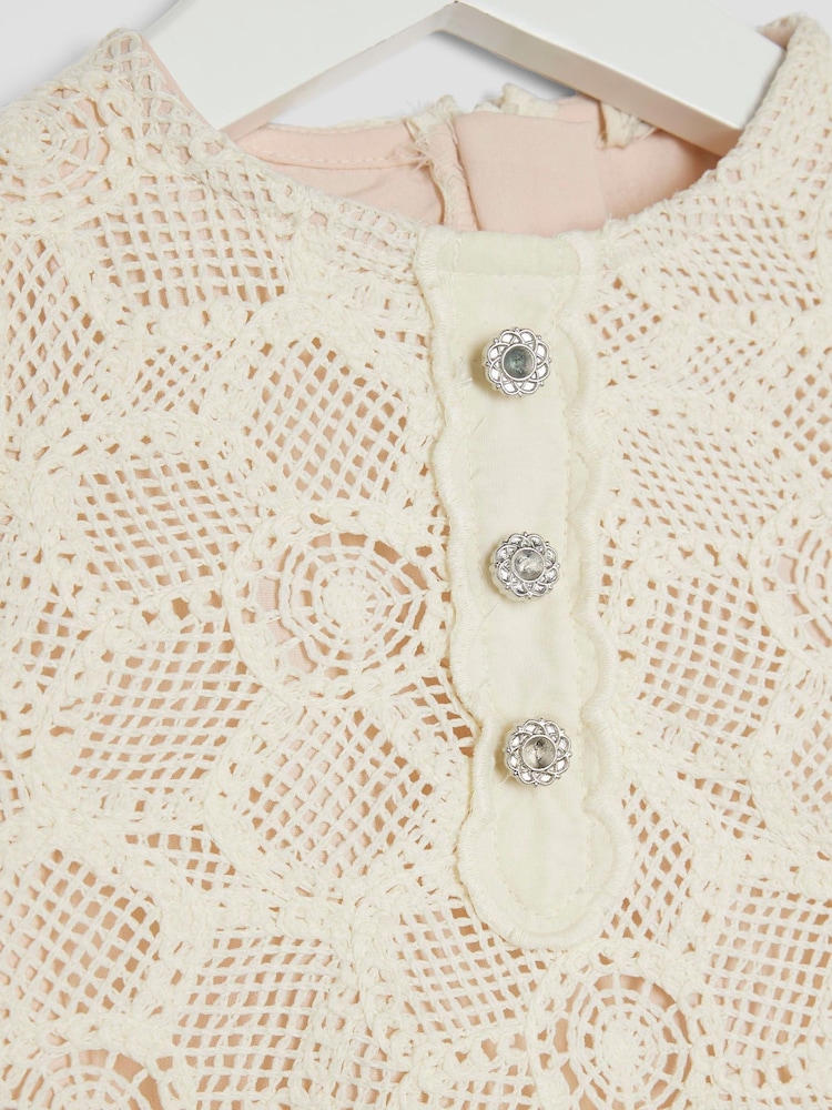 Buy River Island Cream Lace Button Dress from the Next UK online shop Buy River Island Cream Lace Button Dress from the Next UK online shop