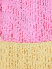 River Island Pink Girls Blocked Textured Swimsuit - Image 3 of 4