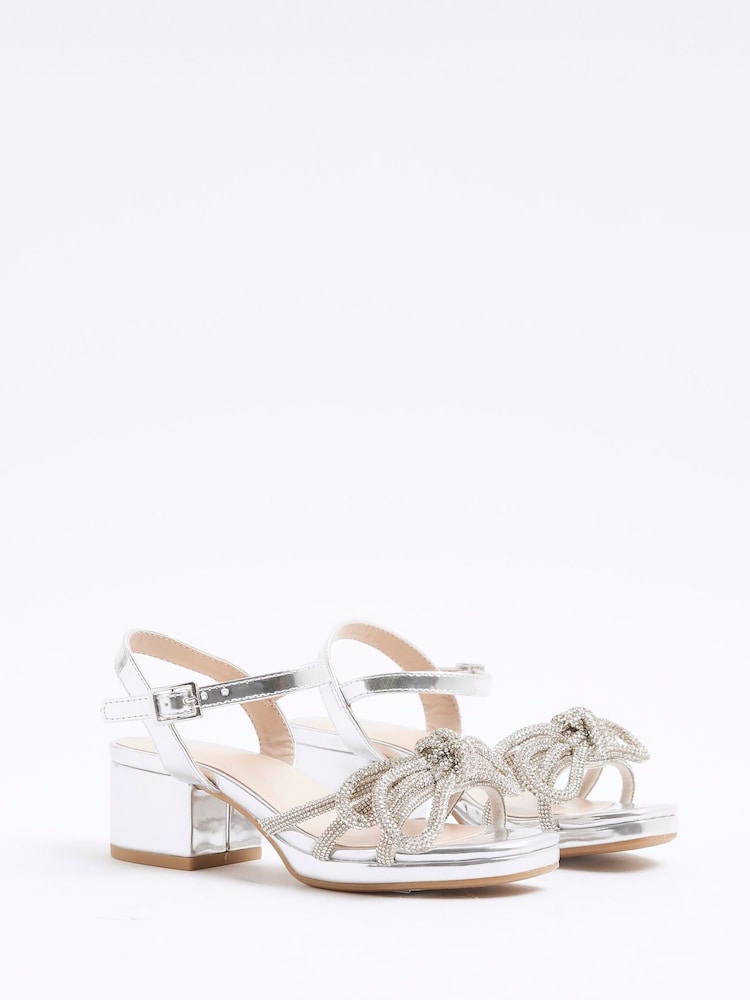 River Island Girls Embelished Heeled Sandals - صورة 2 من 5