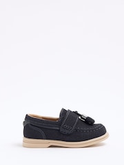 River Island Blue Boys Suedette Tassel Loafers - Image 1 of 5