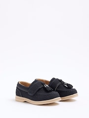 River Island Blue Boys Suedette Tassel Loafers - Image 3 of 5