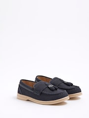 River Island Blue Boys Suedette Tassel Loafers - Image 2 of 5
