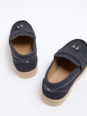 River Island Blue Boys Suedette Tassel Loafers - Image 3 of 5