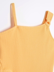 River Island Orange Girls Crochet Side Asym Swimsuit - Image 3 of 4