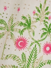 River Island Cream Girls Tropical Palm Jumpsuit - Image 4 of 5