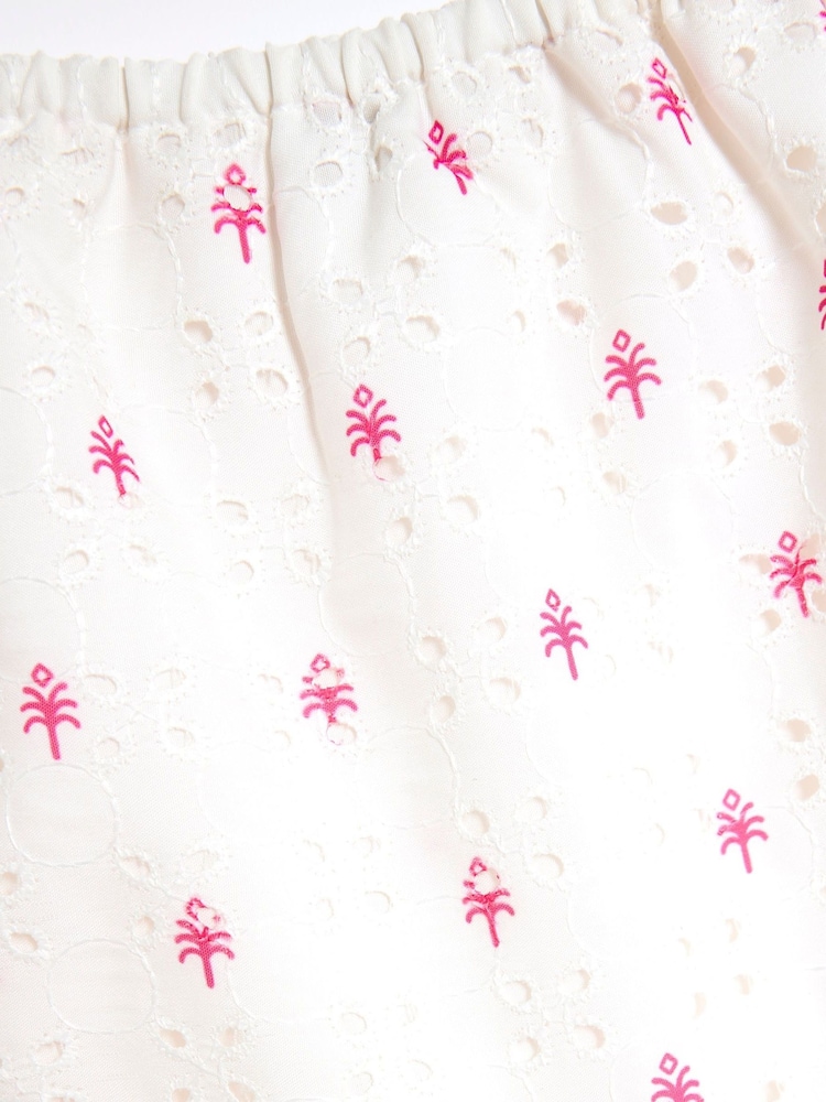River Island Cream Girls Tropical Palm Jumpsuit - Image 5 of 5