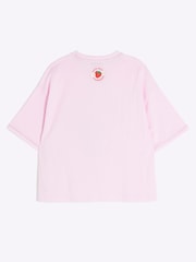 Camiseta de algodón 100 % con diseño de fresas para niña de River Island - Imagen 2 de 4