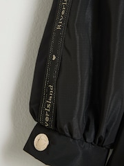 River Island Black Girls Cinched Frill Raincoat - Image 4 of 4