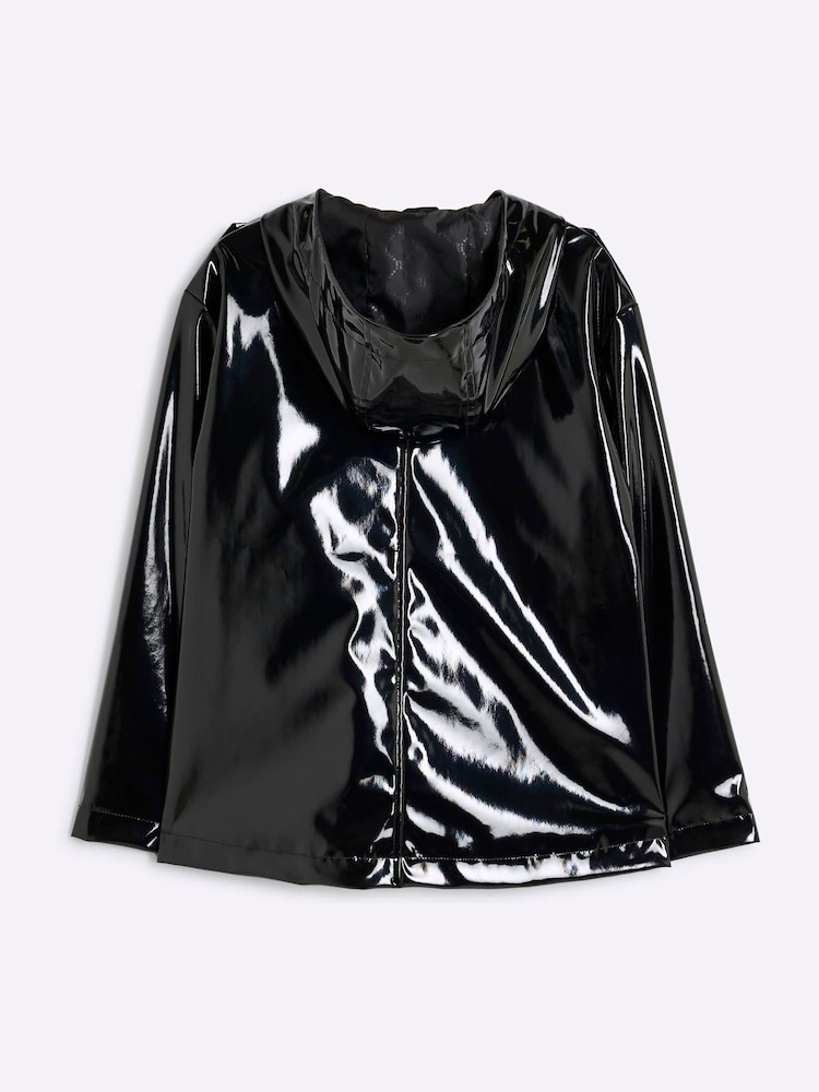 River Island Black Girls Military Raincoat - Image 2 of 4