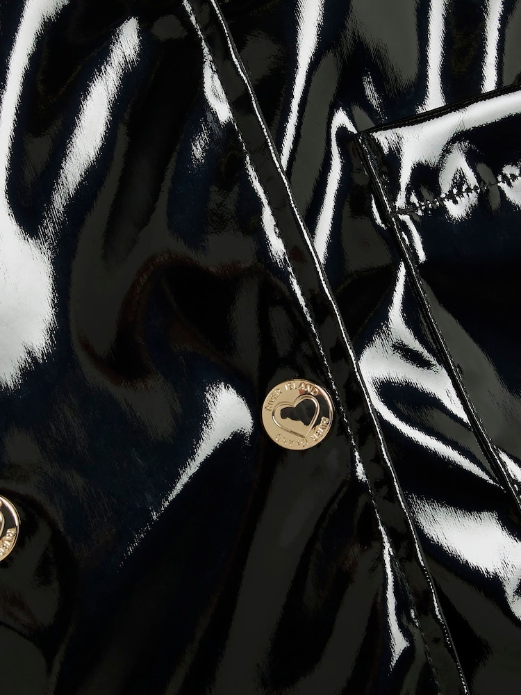 River Island Black Girls Military Raincoat - Image 4 of 4