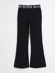 River Island Black Girls Deep Waistband Kickflare Leggings - Image 2 of 4