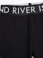 River Island Black Girls Deep Waistband Kickflare Leggings - Image 3 of 4