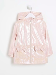 River Island Pink Girls Tulle Trench Coat - Image 1 of 4