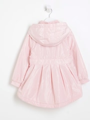 River Island Pink Girls Cinched Frill Raincoat - Image 2 of 4