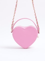 River Island Girls Faux Leather Heart Cross-Body Bag - Imagen 2 de 5