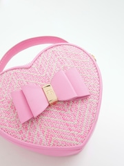 River Island Girls Faux Leather Heart Cross-Body Bag - Imagen 5 de 5