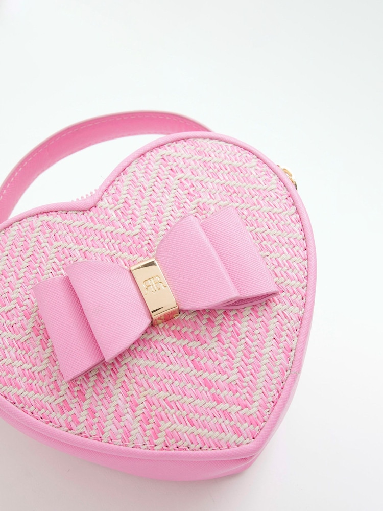 River Island Girls Faux Leather Heart Cross-Body Bag - Imagen 5 de 5