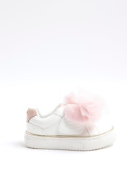 River Island White Girls Organza Bow Trainers - Image 1 of 5