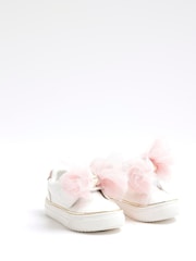 River Island White Girls Organza Bow Trainers - Image 2 of 5