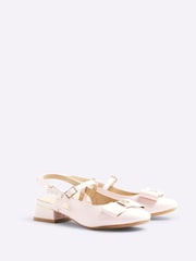 River Island Pink Girls Bow Slingback Shoes - Image 2 of 5