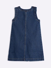 River Island Blue Girls Button Denim Shift 100% Cotton Dress - Image 2 of 3
