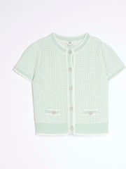 River Island Green Girls Boucle T-Shirt - Image 1 of 4