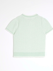 River Island Green Girls Boucle T-Shirt - Image 2 of 4