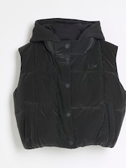 River Island Black Girls Short Gilet - Image 1 of 4