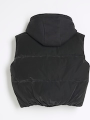 River Island Black Girls Short Gilet - Image 2 of 4