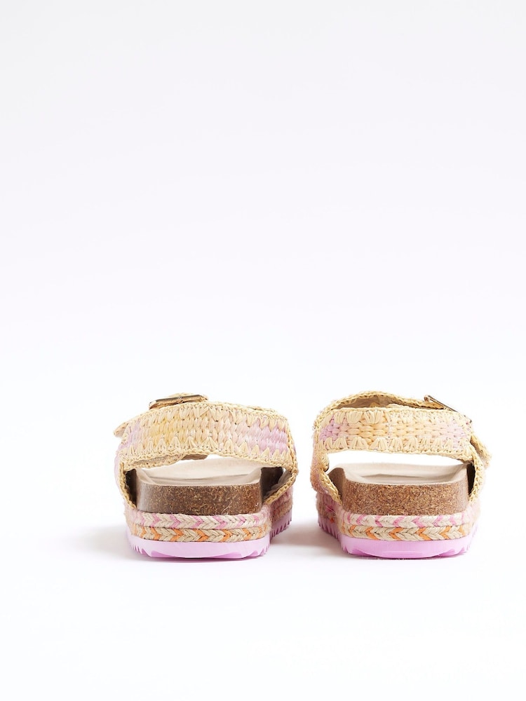 River Island дівчата омбре Raffia сандалі - Image 3 of 5