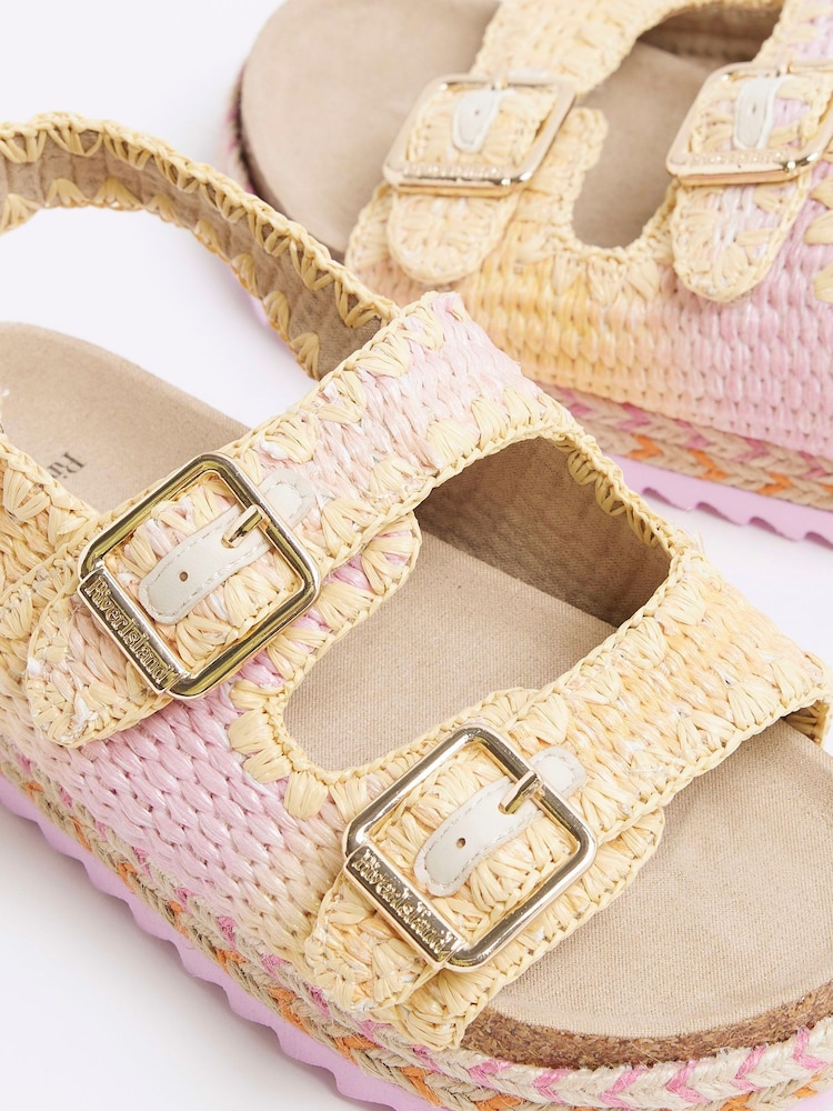 River Island дівчата омбре Raffia сандалі - Image 4 of 5