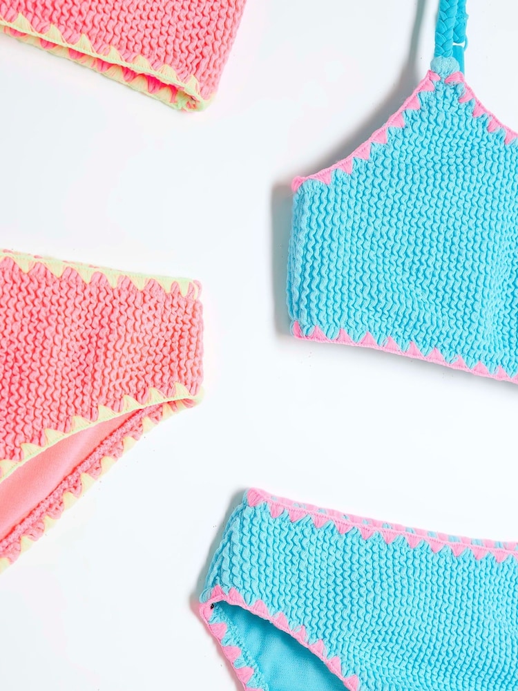 River Island Natural Girls Crinkle Textured Bikinis 2 Pack - Image 4 of 4 River Island Natural Girls Crinkle Textured Bikinis 2 Pack - Image 4 of 4
