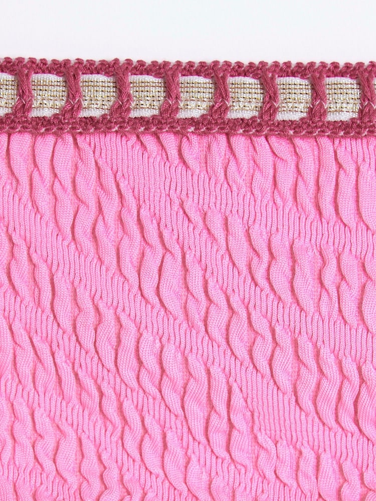 River Island Pink Girls Blanket Stitch Bikini - Image 3 of 4