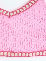 River Island Pink Girls Blanket Stitch Bikini - Image 4 of 4