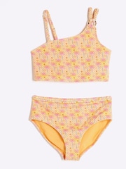 Naranja - River Island Girls Asymmetric Lemon Bikini - Imagen 1 de 4